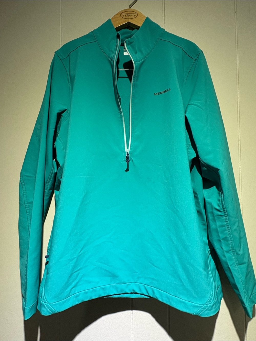 Merrell aqua green quarter zip pullover XL